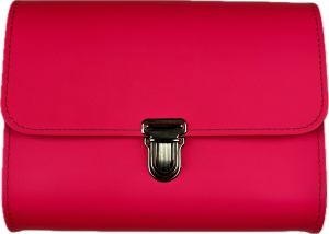 Leder Umhängetasche Roma neon pink